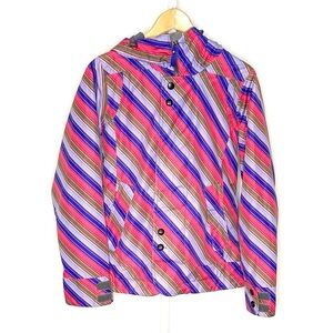 Burton Women's Striped Ski Jacket - Pink, Purple, Blue